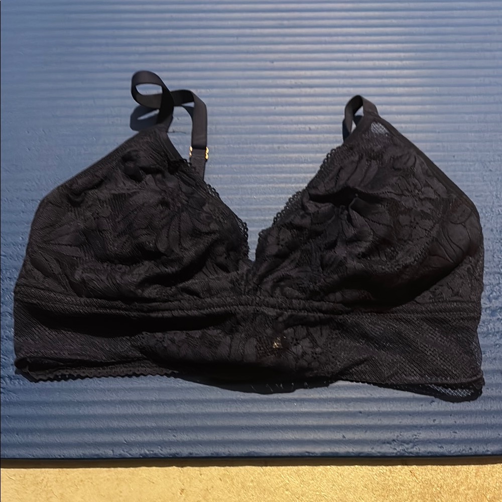 Aerie Black Lace Bra with Adjustable Straps